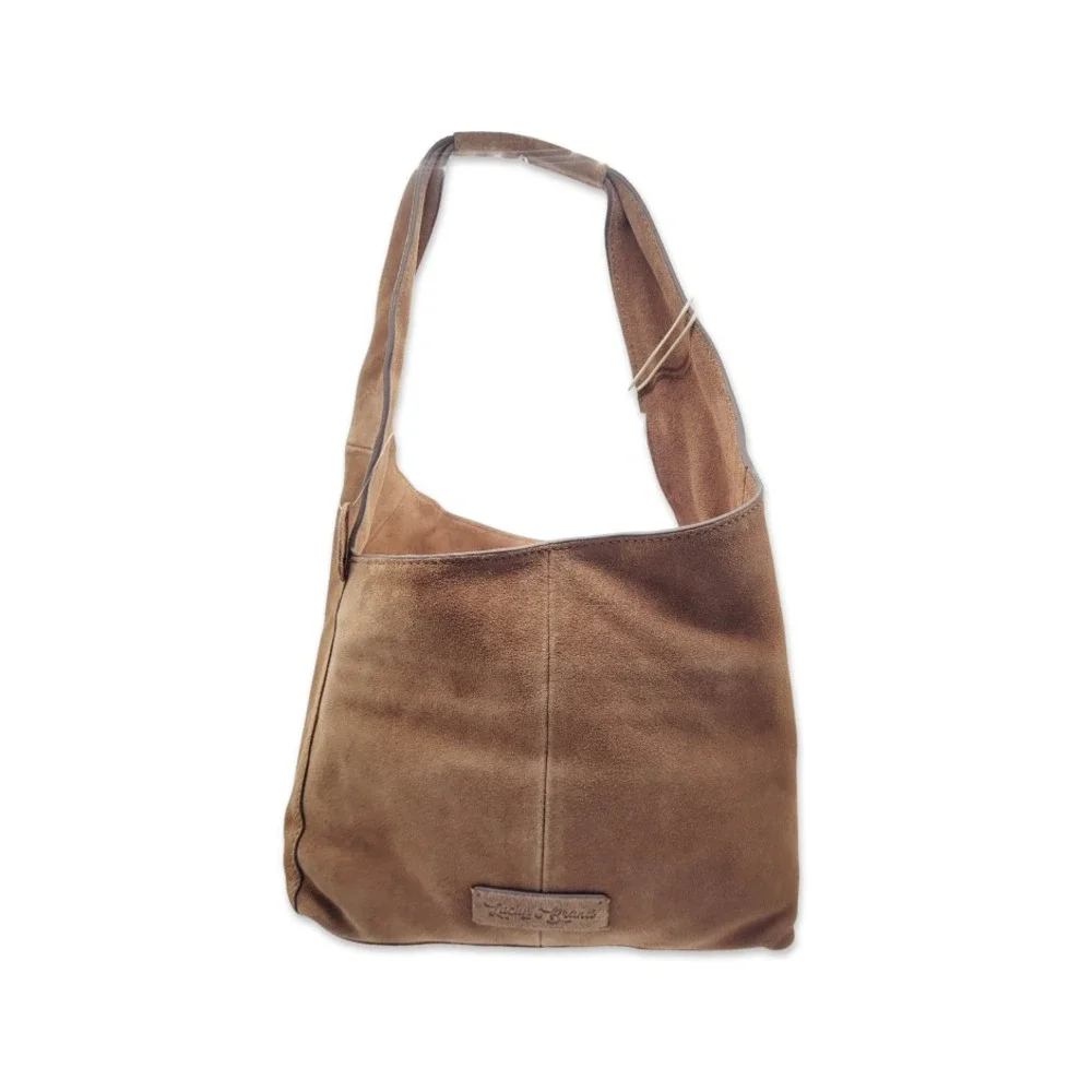 Lucky Brand Suede Bow Shoulder Bag – Honey Tan Medium Women's‎ Handbag - Picture 3 of 5